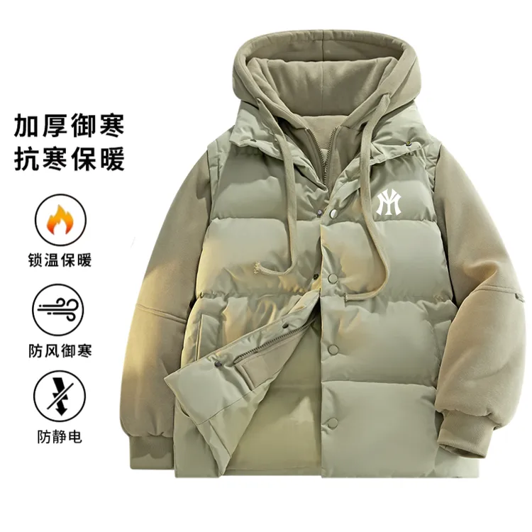 【专柜同款】棉衣外套男女同款冬季抗寒保暖假两件潮流百搭棉服马甲