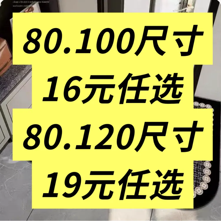 入户门大尺寸硅藻泥地垫防滑好打理卡通简约80100120耐磨耐脏地垫