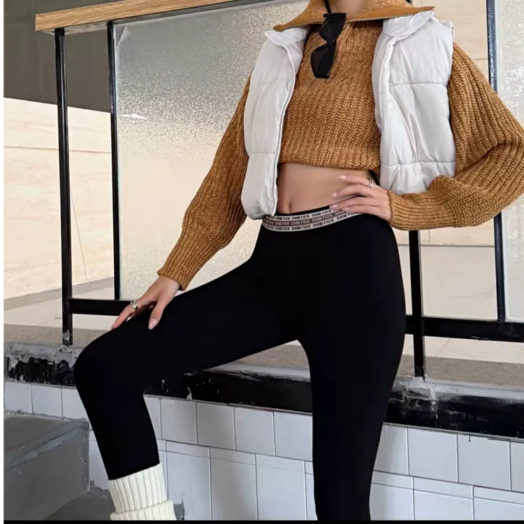 幻彩家新款冬季云朵棉女款修身显瘦加绒保暖打底裤