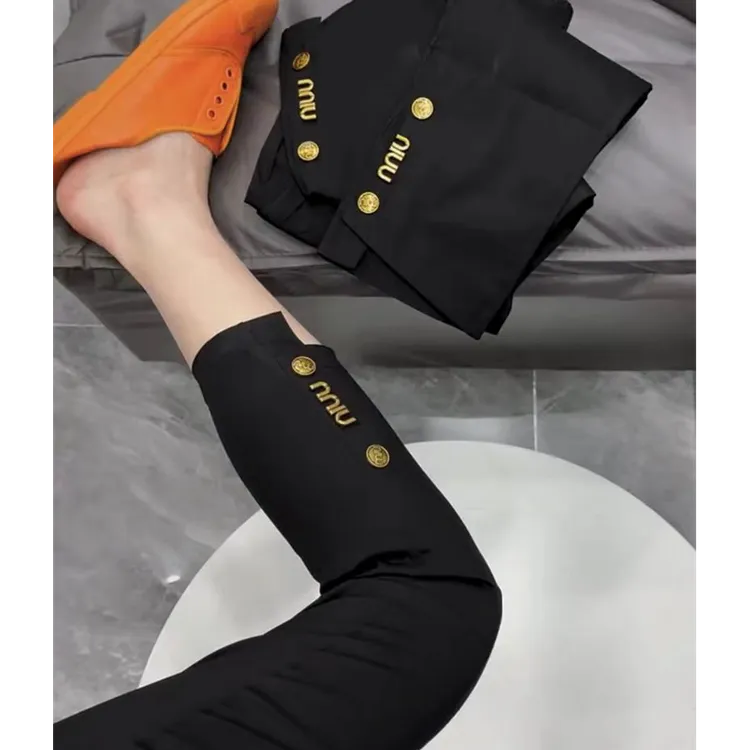 夏季新款大码高腰冰凉烟管裤5051