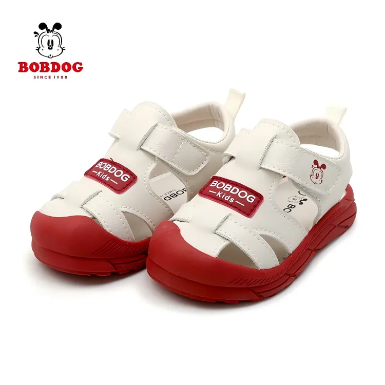 Bobdog/巴布豆夏季镂空凉鞋沙滩透气运动休闲儿童户外幼儿鞋b607