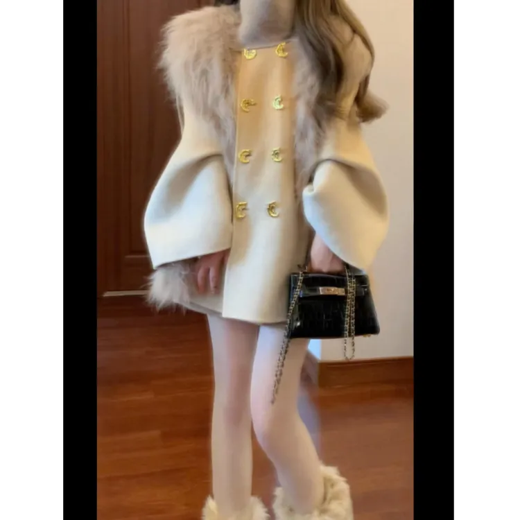 【晚秋】高定贵气渐变网红千金风氛围感外套配显瘦高腰半身裙套装