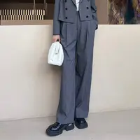 微弹休闲阔腿裤春季直筒裤休闲裤SX120411
