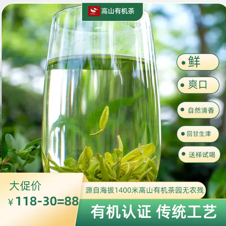 【双11补贴】高山有机绿茶蒙顶毛峰清元毛峰清香鲜爽回甜2025年新茶