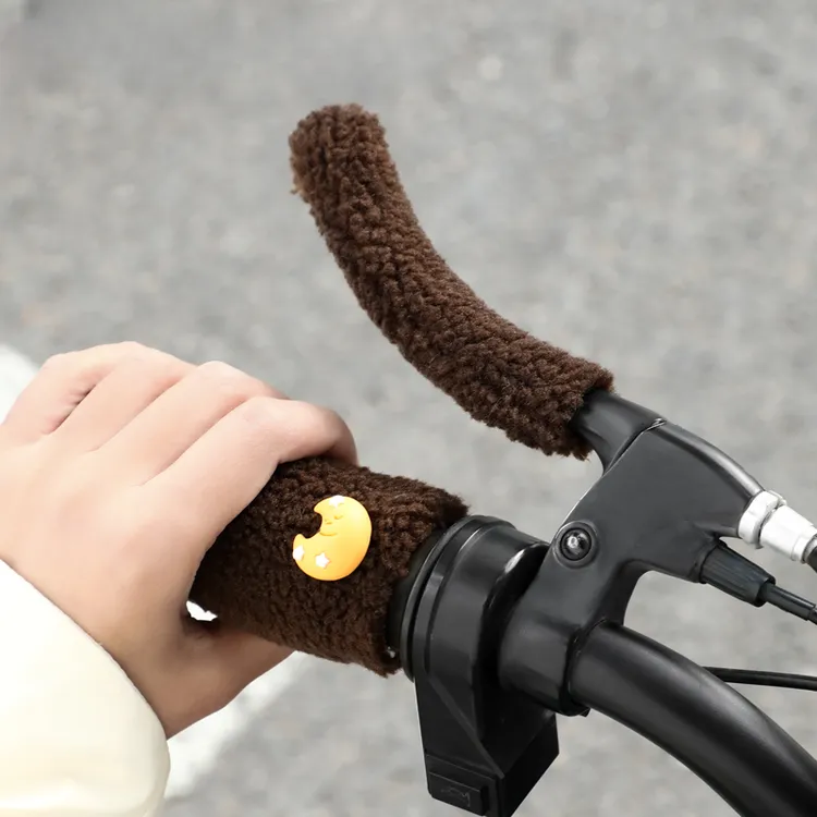 电动车手把套电瓶车手把护手保暖套摩托冬季毛绒刹车把手套防滑