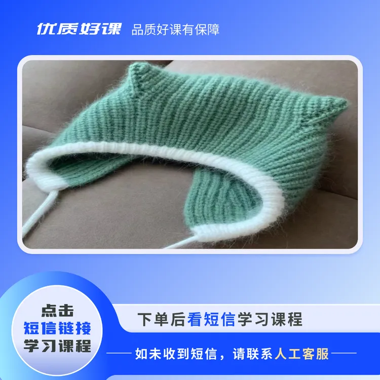 手工编织猫头鹰帽编织视频教程线上视频课