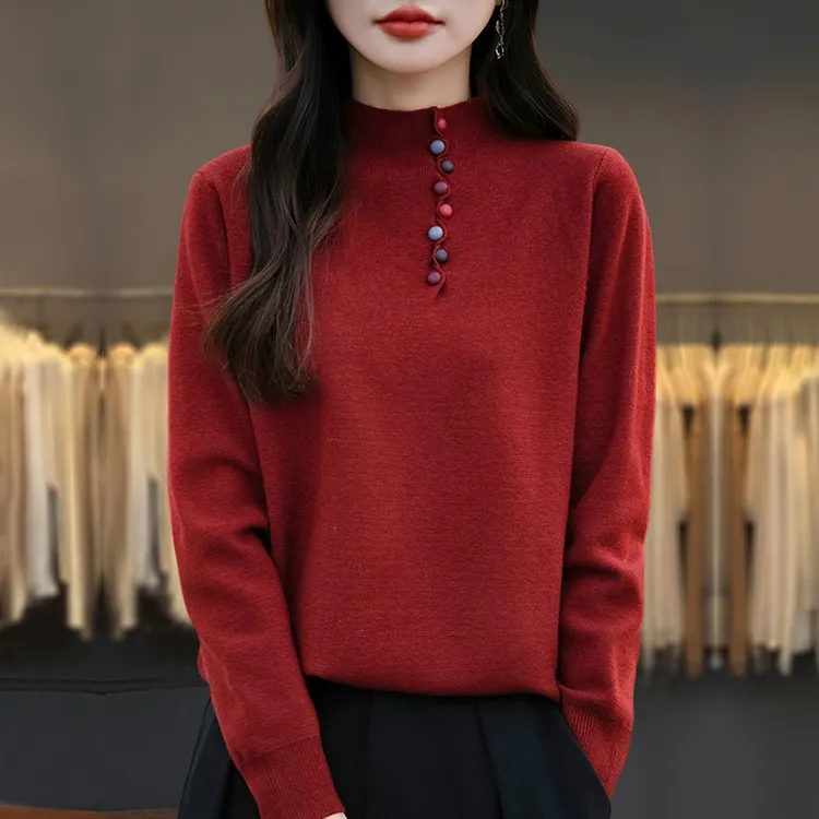 胖mm秋冬大码半高领女士毛衣2025新款洋气爆款内搭针织打底羊毛衫