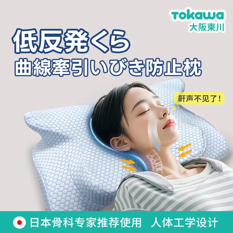TOKAWA大阪东川 颈态大师日本制防打鼾枕头护颈深睡慢回弹记忆枕