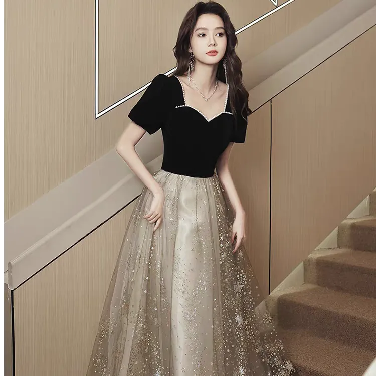 特大码胖mm晚礼服胖妹妹显瘦成人礼遮肚高级感微胖礼服女胖mm显瘦