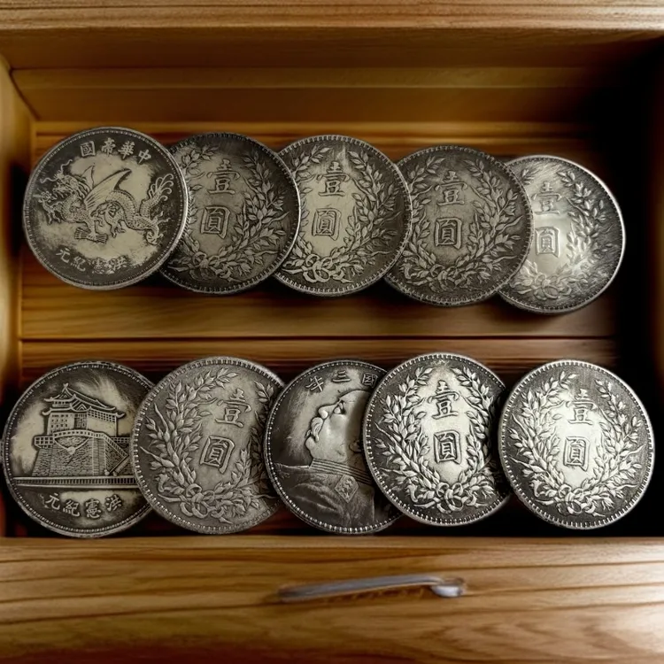 （壹）仿古复古大头龙洋工艺品家居摆件工艺品摆件摆台10枚随机发