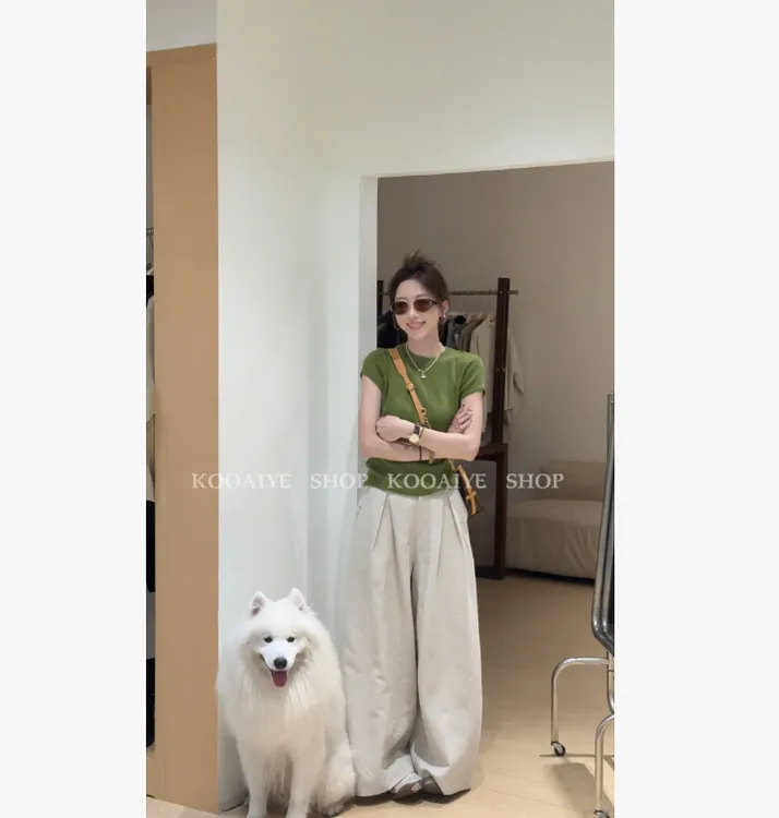 【纯色针织】秋季新款休闲显瘦时尚基础百搭针织上衣（摩擦多会起球）