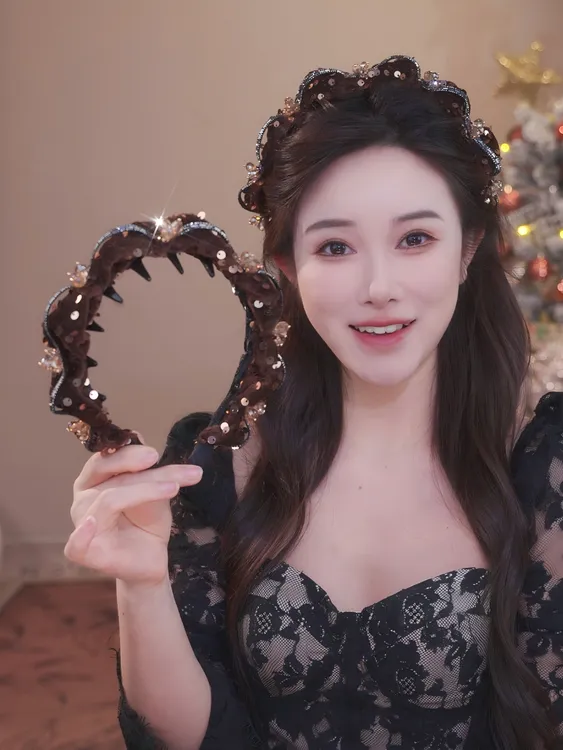 【鳞片发箍】冬季新款气质百搭发卡增高颅顶发饰发箍3324