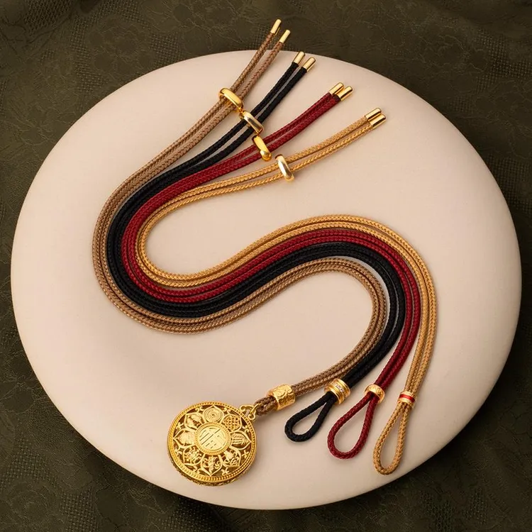 「2.5mm粗版吊坠挂绳」方枪枪同款吊坠项链手工编织绳男女直穿免绑