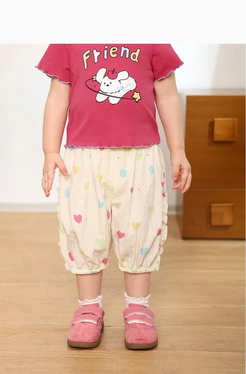 小O爸女婴童【七分凉快】好穿的七分裤女宝宝裤子清凉舒适BK536123