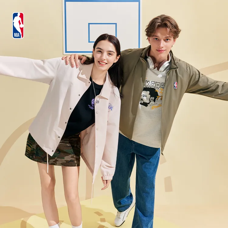 【链接更换】NBA官方库里/詹姆斯/杜兰特春季薄款梭织工装夹克外套
