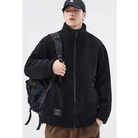日系高端保暖羊羔绒羽绒服男冬季简约立领抗寒90%鸭绒外套W22