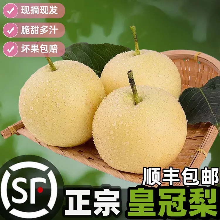 【顺丰皇冠梨】新鲜水果梨子应季水果产地直发整箱批发雪梨香梨秋月