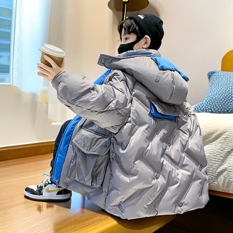 男童羽绒服冬季6-12岁潮款中大童男孩加厚15儿童90白鸭绒外套洋气