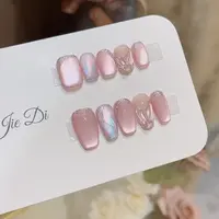 【水云间】姐弟纯手工穿戴美甲时尚穿戴式粉色立体鱼尾变色BB237