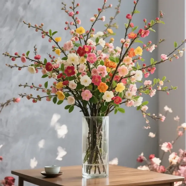 【冬季必备】遇水开花鲜枝浓香型水培梅花枝带花苞室内绿植花卉耐寒