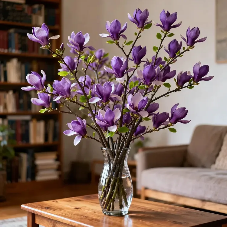 【遇水开花】水培玉兰鲜枝 带花苞室内外耐浓香寒 懒人花卉商品图