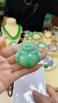 翡翠18K金镶嵌颈饰@@ZY31120064