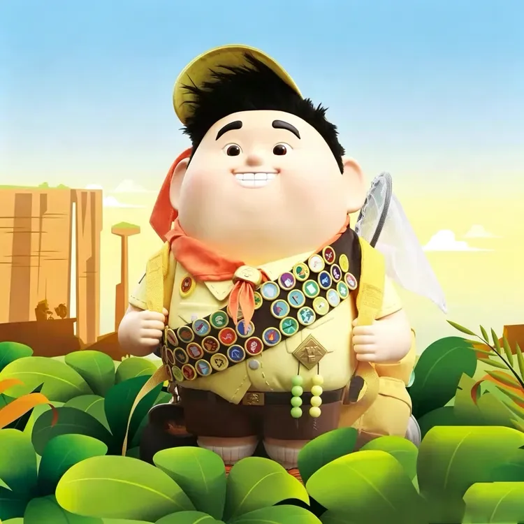 【瓜哥专属】飞屋环游记荒野探险家罗素套装手办潮玩人偶玩具