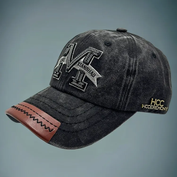 帽冠礼男新款秋季潮牌刺绣帽时尚棒球帽帽檐帽子鸭舌帽显脸小女