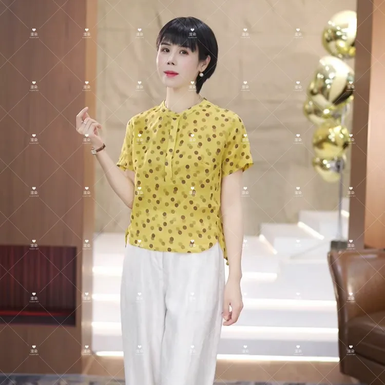 【渲渲推荐】1090夏季时尚气质波点小衫