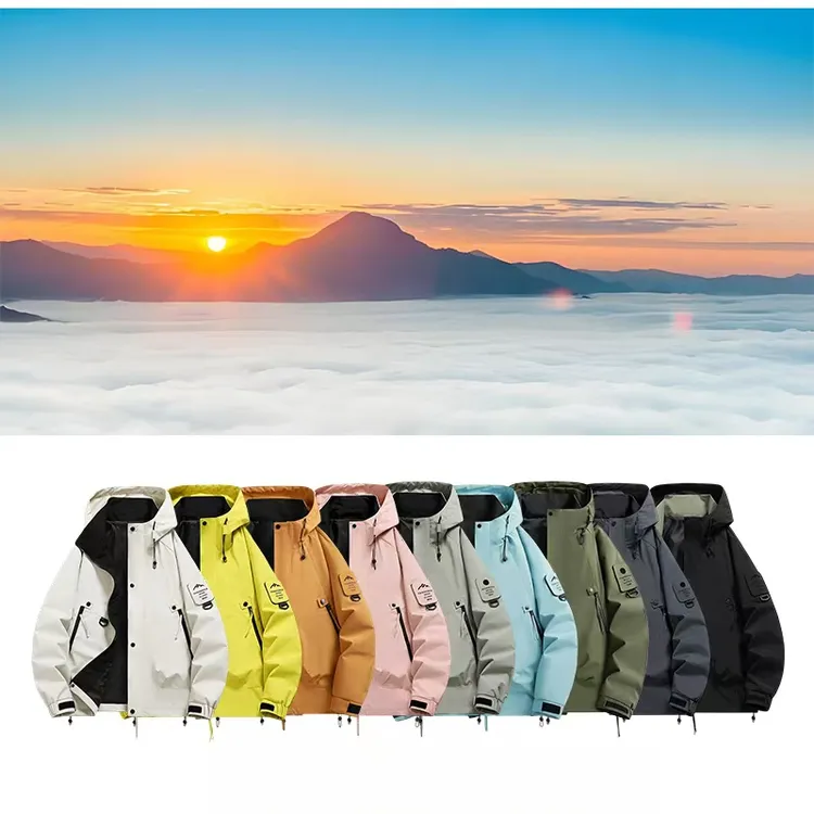 户外冲锋衣男女同款外套春季新款运动登山服夹克外套8053-A