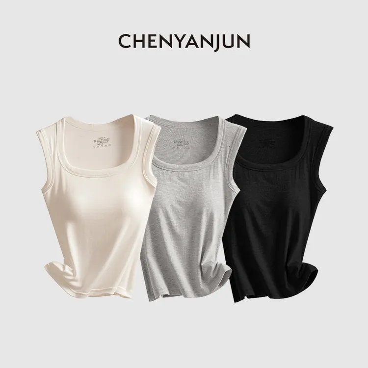 陈妍君【大方领杯罩一体式贴身弹力肩带吊带美背】CYJ-LL369-133