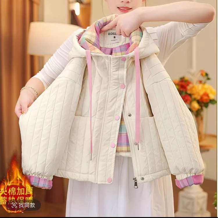 【洋气】女童装秋冬棉衣加厚2025新款韩版中大童时尚洋气夹棉连帽