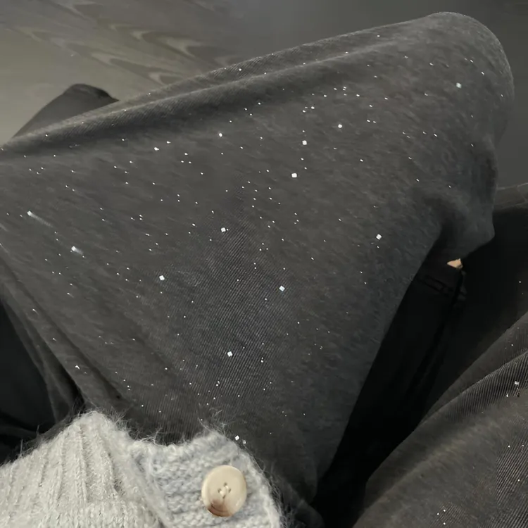 胖MM大码亮片糯米裤新款高级感宽松垂感直筒慵懒加绒休闲阔腿卫裤