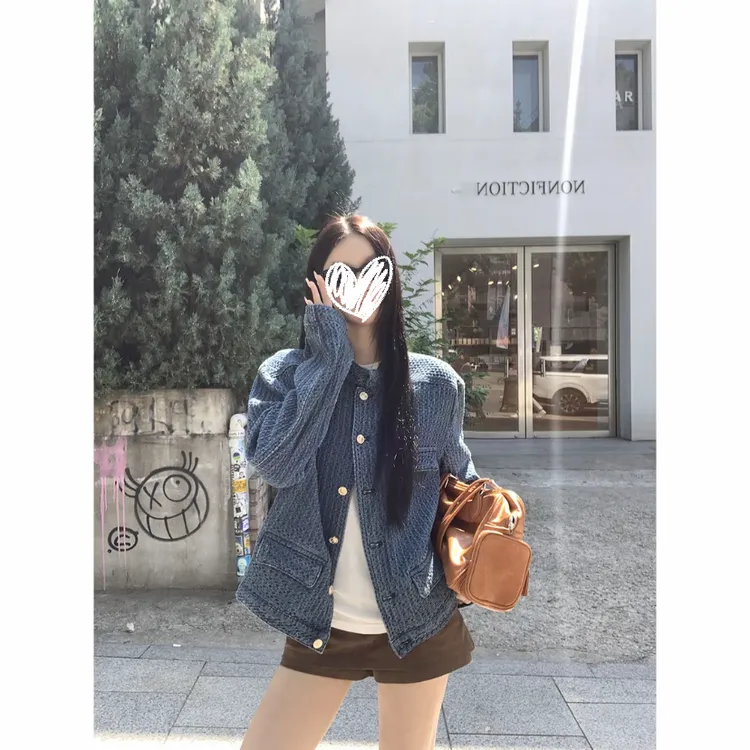 2025早秋新款小香风高级感气质时尚休闲百搭显瘦牛仔外套