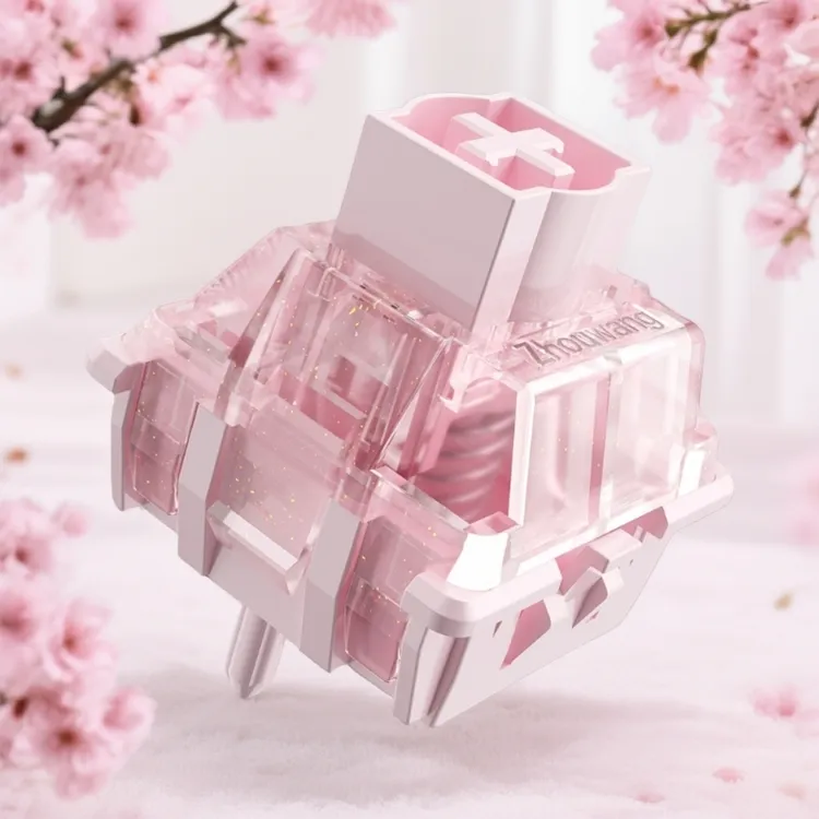 rt0.01精度樱粉磁轴电竞HIFI磁轴无畏契约磁轴闷闷麻将音轴体rgb