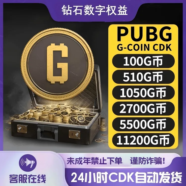 pubg 绝地求生 金币 G币 G-Coin GB CDK兑换码PUBG未成年禁止下单商品图