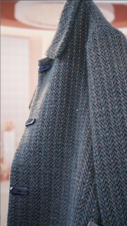 【人字灰】小香风2025冬季新款高端时尚显瘦百搭款外套