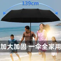 十骨超大号全自动雨伞黑胶晴雨伞加大加固加厚防紫外线家用抗风伞
