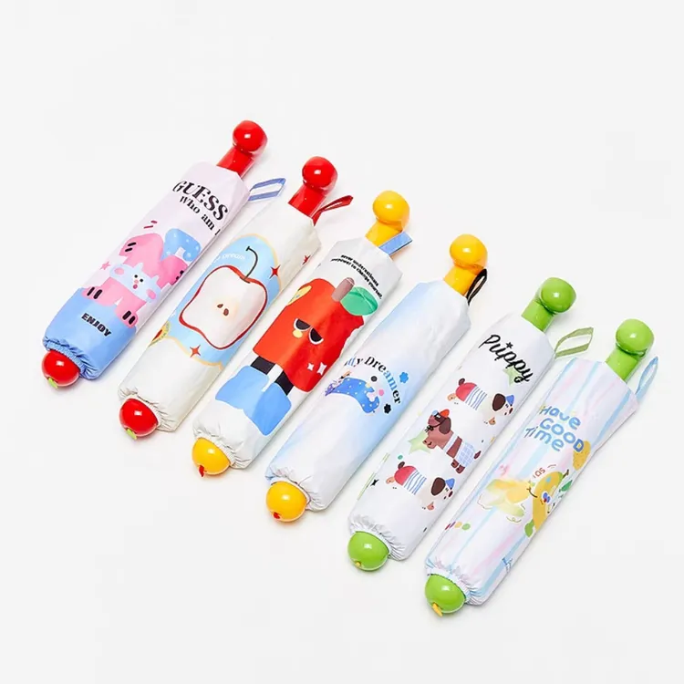 三福同款红靴子雨伞晴雨趣味便携折叠高颜值伞黑胶防晒防强紫外线