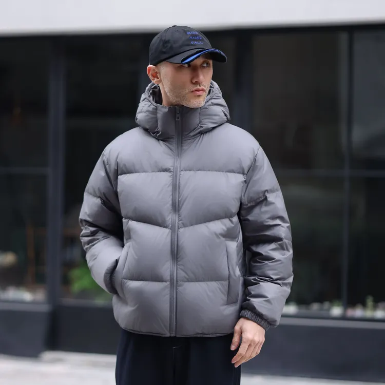 O.L.I.【泡芙90白鸭绒面包服】纯色连帽男士冬季保暖户外防风羽绒服