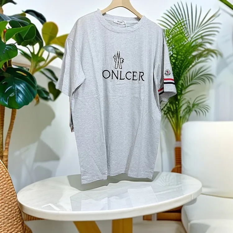 T恤夏季字母百搭宽松型潮流灰色宽松女装短袖