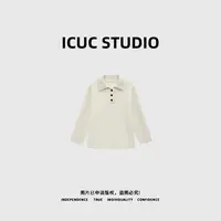 ICUC STUDIO-【城市游牧】100%绵羊毛简约长袖翻领上衣毛衣88681
