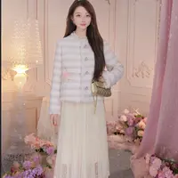 【蜜思仝专属】朝峰秋冬季千鸟格纹短款外套FJF5A618-6039Y