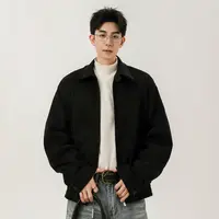 BOGEDIT秋冬美式解构麂皮绒男士外套百搭宽松男上衣简约复古夹克