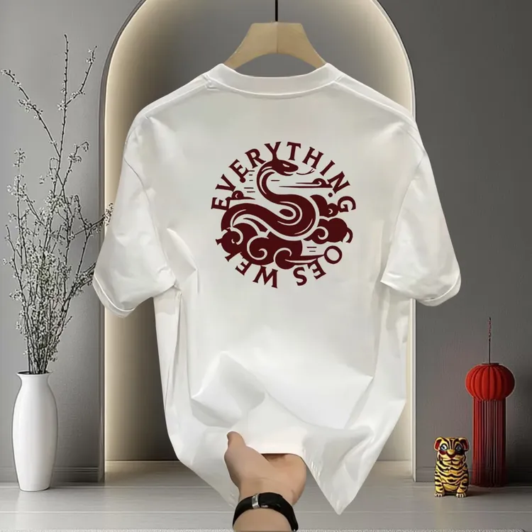 2025新款国潮重磅短袖T恤潮流时尚穿搭中袖国风流行休闲套头上衣