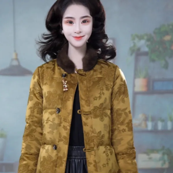2025冬季新款国风大气时尚百搭短款保暖羽绒服M-3XL