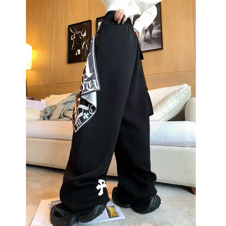 婉君【克罗工装酷】秋季常规休闲风百搭显瘦拖地阔腿裤LWJ25C3K2925