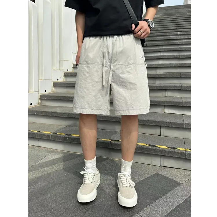 WAG“冰感透气”短裤夏季新款情侣速干网孔工装薄款直筒五分-0530