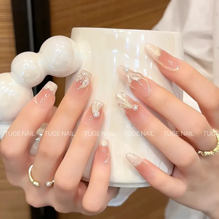 TugeNail “人鱼裙摆”春夏显白纯欲高级腮红气质穿戴美甲米米专属