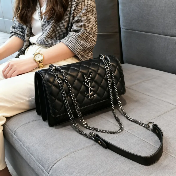 法国品牌炼条包包女2025新款今年流行高级感菱格通勤单肩斜挎包潮